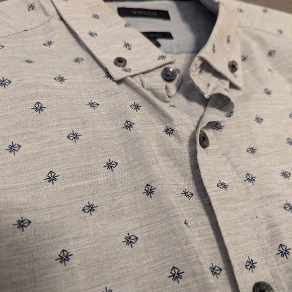 Men's RW & Co. Grey Pattern Button-Up - Picture 4 of 7